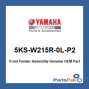 Yamaha 5KS-W215R-0L-P2 Front Fender Assembly; 5KSW215R0LP2