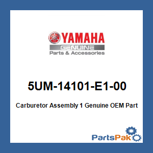 Yamaha 5UM-14101-E1-00 Carburetor Assembly 1; 5UM14101E100