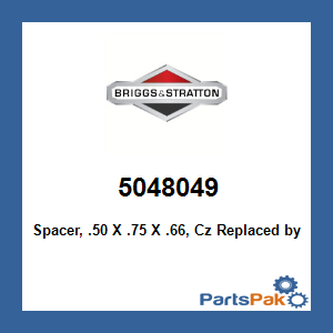 Briggs & Stratton 5048049 Spacer, .50 X .75 X .66, Cz; New # 84002461