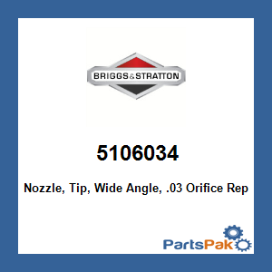 Briggs & Stratton 5106034 Tip, Nozzle Aixr 110025 Violet; New # 84010341
