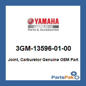 Yamaha 3GM-13596-01-00 Joint, Carburetor; 3GM135960100