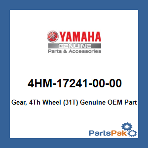 Yamaha 4HM-17241-00-00 Gear, 4Th Wheel (31T); 4HM172410000