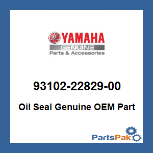 Yamaha 93102-22829-00 Oil Seal; 931022282900