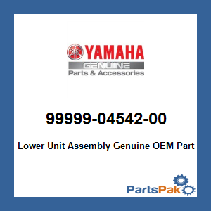 Yamaha 99999-04542-00 Lower Unit Assembly; 999990454200