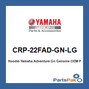 Yamaha CRP-22FAD-GN-LG Hoodie-Yamaha Adventure Gn; CRP22FADGNLG