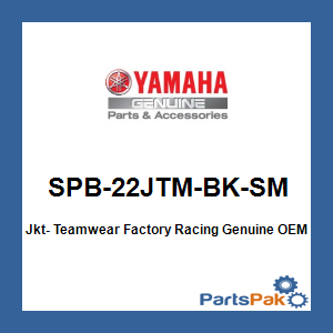 Yamaha SPB-22JTM-BK-SM Jkt- Teamwear Factory Racing; SPB22JTMBKSM