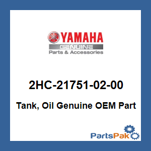 Yamaha 2HC-21751-02-00 Tank, Oil; 2HC217510200