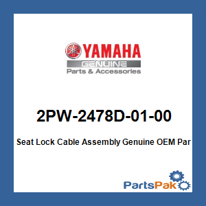 Yamaha 2PW-2478D-01-00 Seat Lock Cable Assembly; 2PW2478D0100