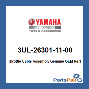 Yamaha 3UL-26301-11-00 Throttle Cable Assembly; 3UL263011100
