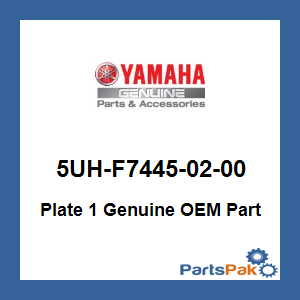 Yamaha 5UH-F7445-02-00 Plate 1; 5UHF74450200
