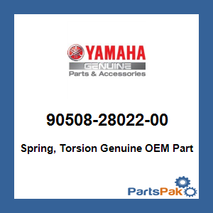 Yamaha 90508-28022-00 Spring, Torsion; 905082802200