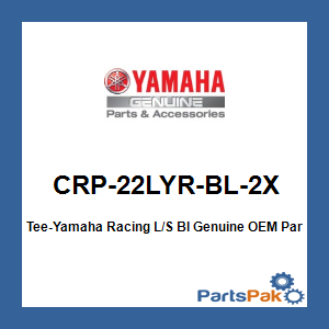 Yamaha CRP-22LYR-BL-2X Tee-Yamaha Racing L/S Bl; CRP22LYRBL2X