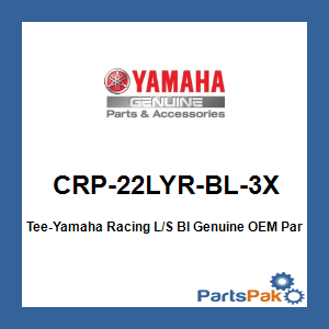 Yamaha CRP-22LYR-BL-3X Tee-Yamaha Racing L/S Bl; CRP22LYRBL3X