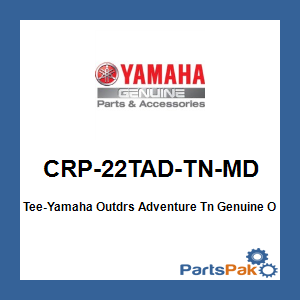Yamaha CRP-22TAD-TN-MD Tee-Yamaha Outdrs Adventure Tn; CRP22TADTNMD