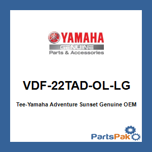 Yamaha VDF-22TAD-OL-LG Tee-Yamaha Adventure Sunset; VDF22TADOLLG