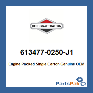 Briggs & Stratton 613477-0250-J1 Engine Packed Single Carton 6134770250J1