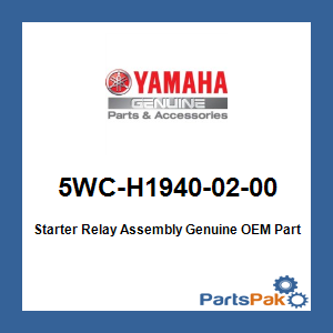 Yamaha 5WC-H1940-02-00 Starter Relay Assembly; 5WCH19400200