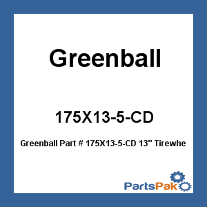Greenball 175X13-5-CD; 13-inch Tire & wheel Chrome Directional