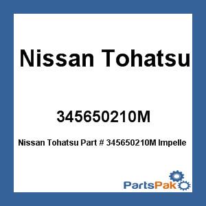 Nissan Tohatsu 345650210M; Impeller