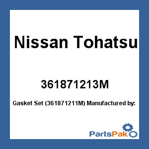 Nissan Tohatsu 361871213M; Gasket Set (361871211M)