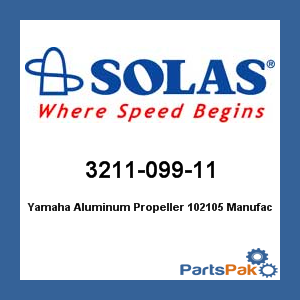 Solas 3211-099-11; Yamaha Aluminum Propeller 102105