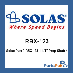 Solas RBX-123; 1-1/4-inch Prop Shaft / 19 Spline