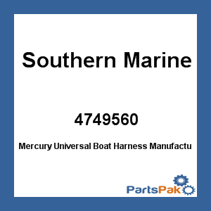 Donovan Marine 4749560; Mercury Universal Boat Harness