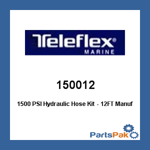 SeaStar Solutions (Teleflex) 150012; 1500 PSI Hydraulic Hose Kit - 12FT