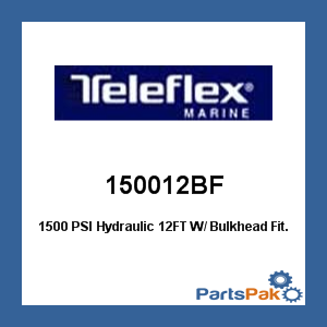 SeaStar Solutions (Teleflex) 150012BF; 1500 PSI Hydraulic 12FT W/ Bulkhead Fit.
