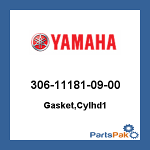 Yamaha 306-11181-09-00 Gasket, Cylinder Head 1; 306111810900