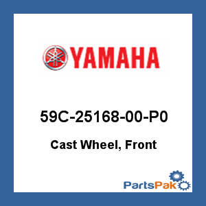 Yamaha 59C-25168-00-P0 Cast Wheel, Front; 59C2516800P0