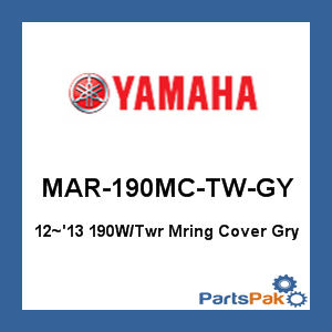 Yamaha MAR-190MC-TW-GY 2012 2013 2014 2015 Ar190/192 Cover Charcoal; New # MAR-190TW-CH-18