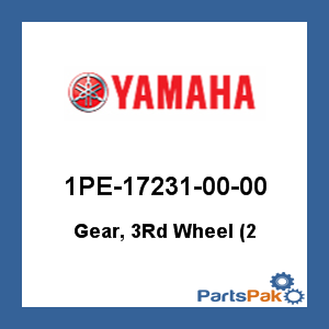 Yamaha 1PE-17231-00-00 Gear, 3rd Wheel (2; 1PE172310000
