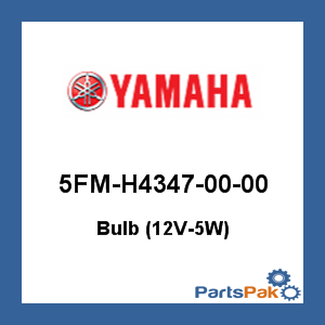 Yamaha 5FM-H4347-00-00 Bulb (12V-5W); 5FMH43470000