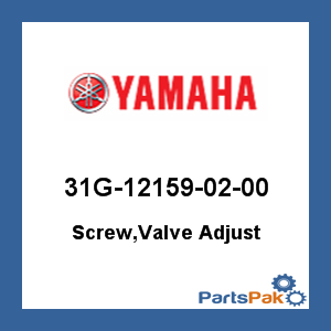 Yamaha 31G-12159-02-00 Screw, Valve Adjust; 31G121590200