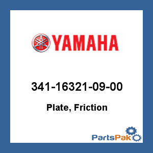 Yamaha 341-16321-09-00 Plate, Friction; 341163210900