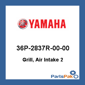 Yamaha 36P-2837R-00-00 Grill, Air Intake 2; 36P2837R0000