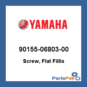 Yamaha 90155-06803-00 Screw, Flat Fillis; 901550680300