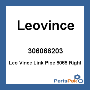 Leovince 306066203; Leo Vince Link Pipe 6066 Right