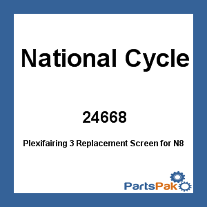 National Cycle 24668; Plexifairing 3 Replacement Screen for N8413
