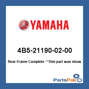 Yamaha 4B5-21190-02-00 Rear Frame Complete; 4B5211900200