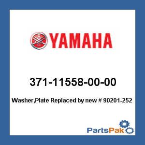 Yamaha 371-11558-00-00 Washer, Plate; New # 90201-25291-00