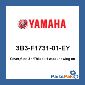 Yamaha 3B3-F1731-01-EY Cover, Side 3; 3B3F173101EY
