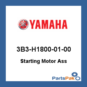 Yamaha 3B3-H1800-01-00 Starting Motor Assembly; New # 3B3-H1800-02-00