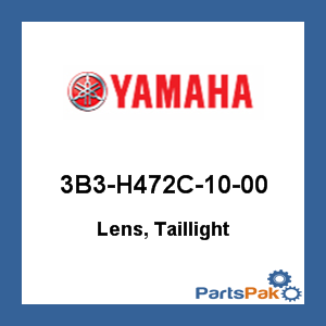 Yamaha 3B3-H472C-10-00 Lens, Taillight; 3B3H472C1000