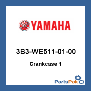 Yamaha 3B3-WE511-01-00 Crankcase 1; 3B3WE5110100