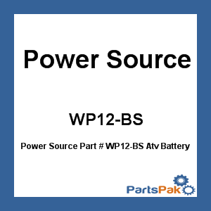 Power Source WP12-BS; Sealed Atv Battery
