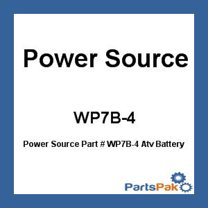 Power Source WP7B-4; Sealed Atv Battery