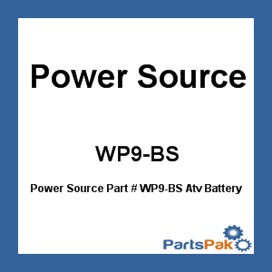 Power Source WP9-BS; Sealed Atv Battery