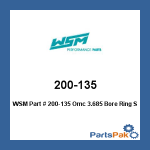 WSM 200-135; OMC 3.685 Bore Ring Set Std